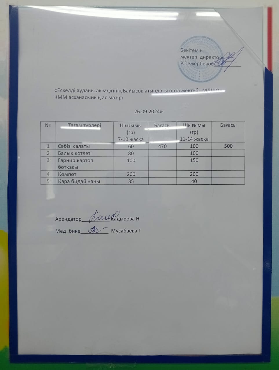 Ас мәзірі